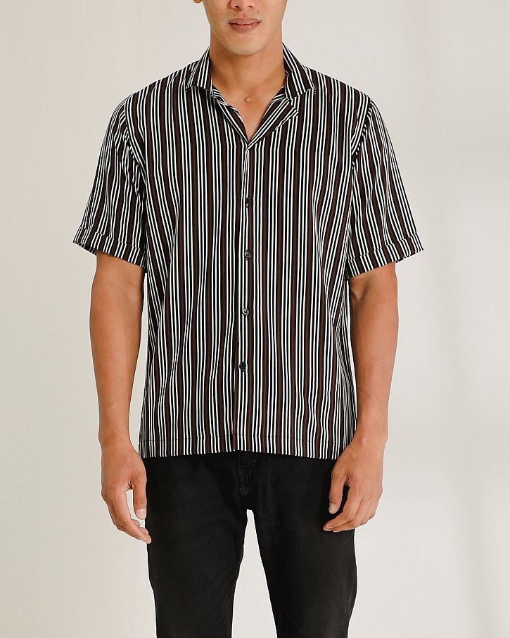 RADEN SHIRT IN BROWN BLACK