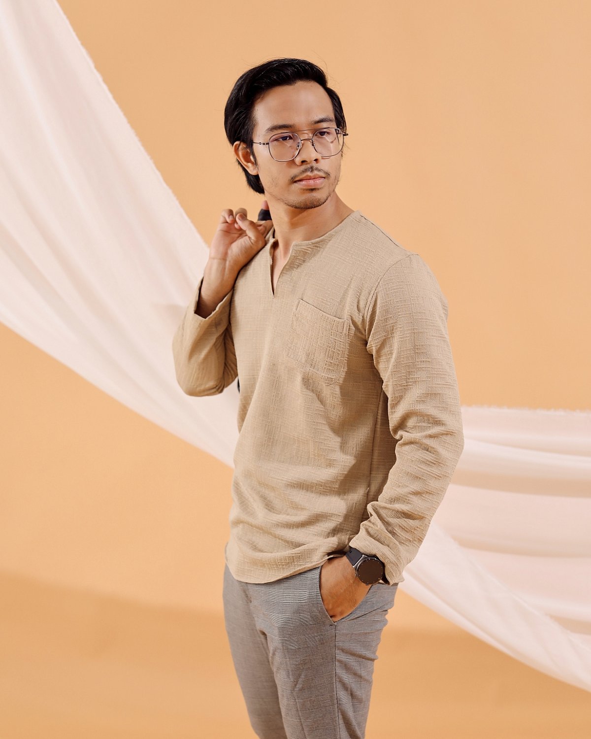 KURTA ADITYA IN BROWN