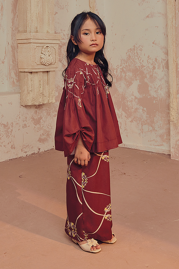 LENORA KIDS IN DARK MAROON