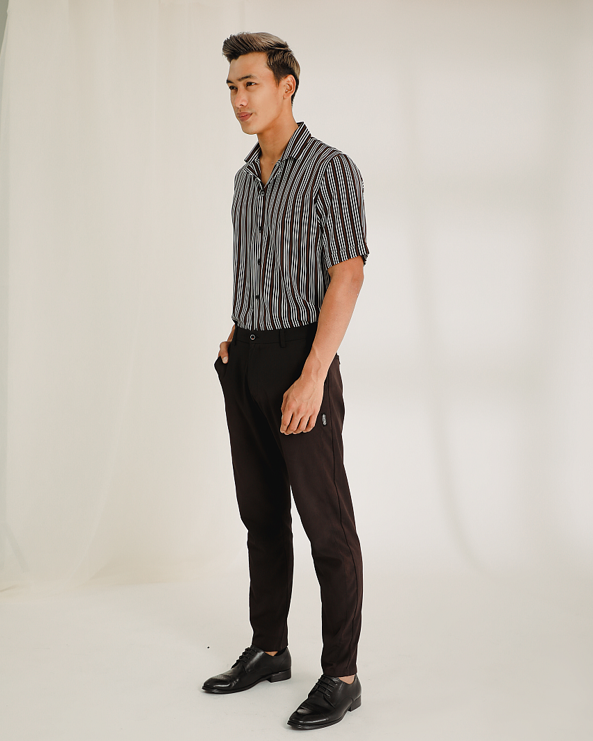 RADEN SHIRT IN BROWN BLACK