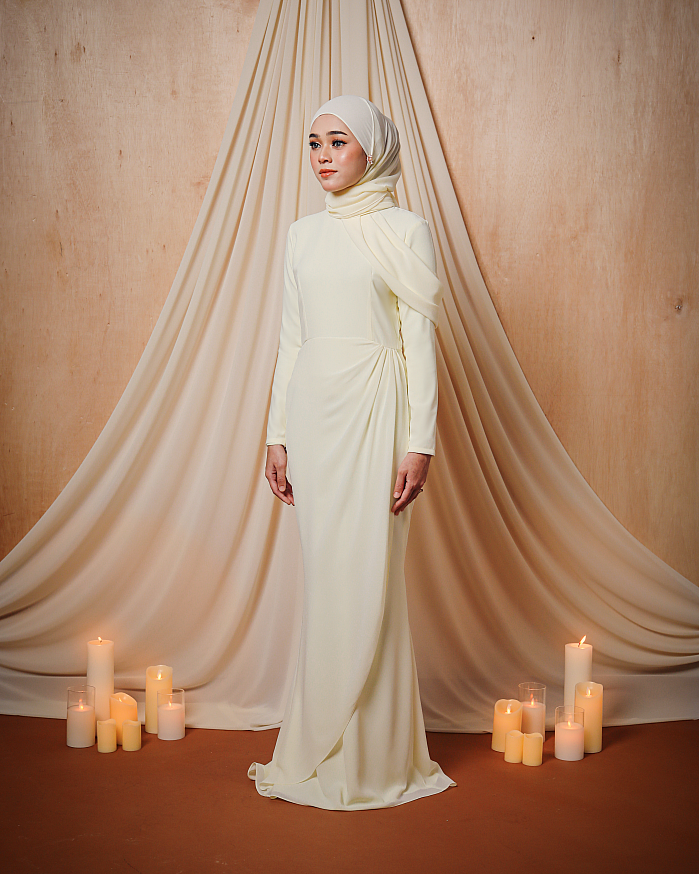 SABRINA DRESS IN SOFT YELLOW