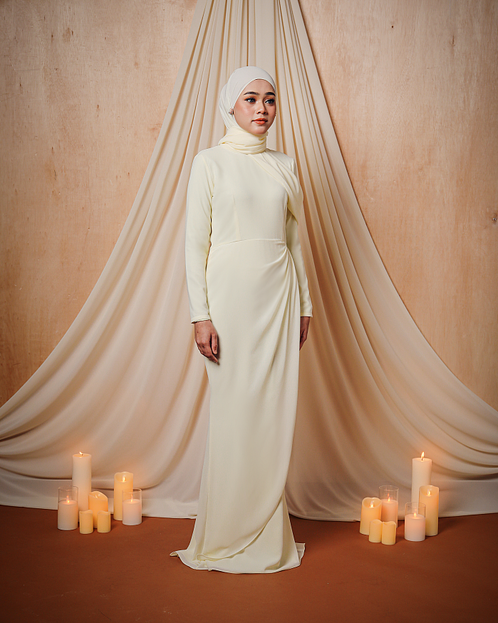 SABRINA DRESS IN SOFT YELLOW