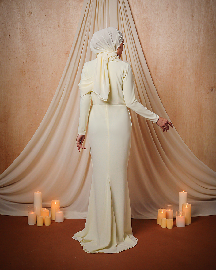 SABRINA DRESS IN SOFT YELLOW