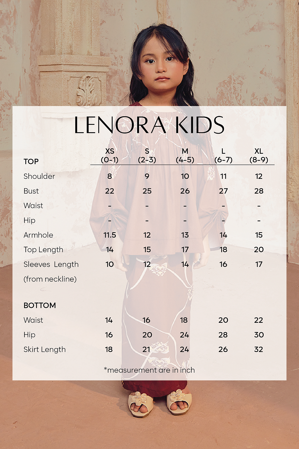 LENORA KIDS IN DARK MAROON