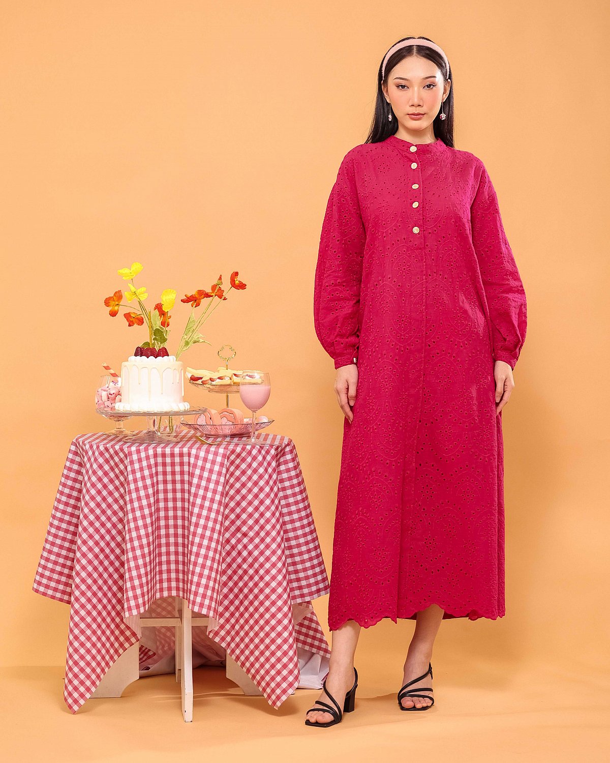 HANNA DRESS IN HOT PINK