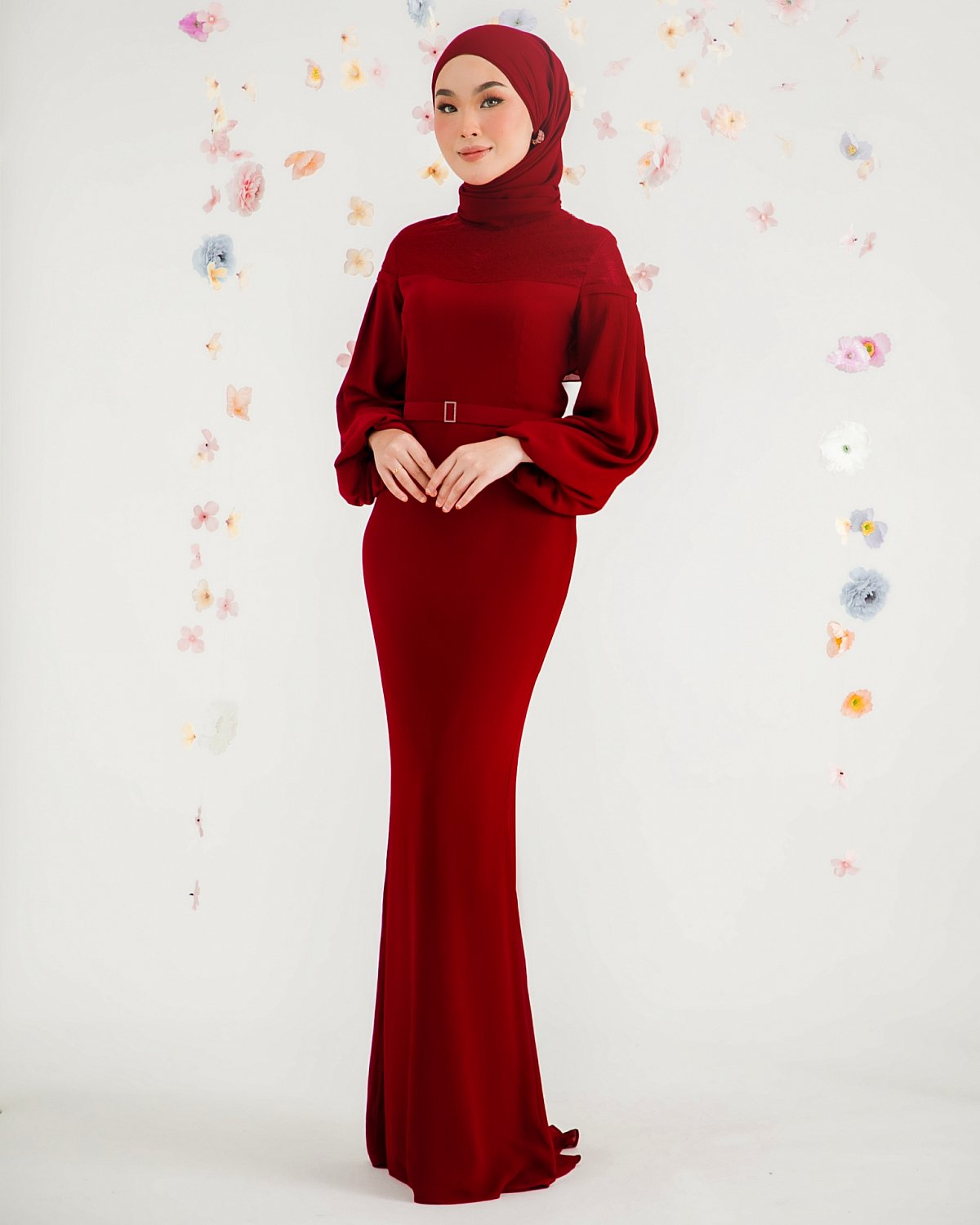 KIEYA DRESS IN CHERRY RED