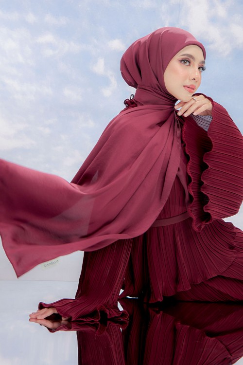 MUTIA SHAWL IN ROSEWOOD