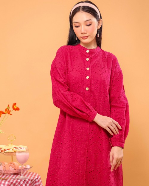 HANNA DRESS IN HOT PINK