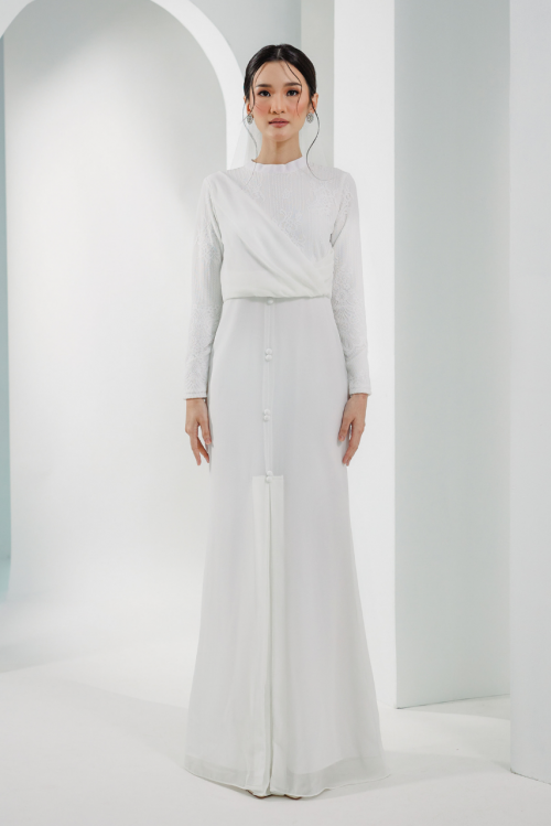 DIAN DRESS IN OFF WHITE
