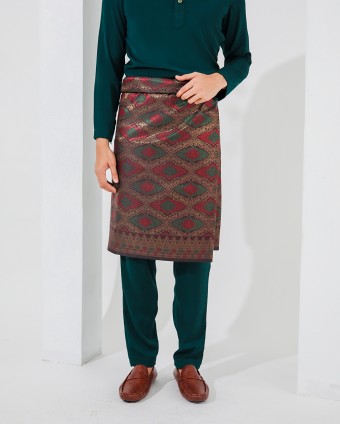 SONGKET SAMPIN IN GREEN RED