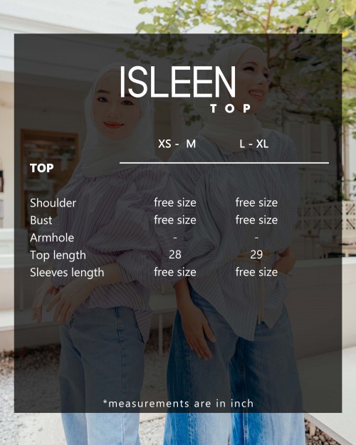 ISLEEN TOP IN GREY STRIPE