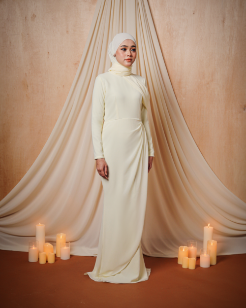 SABRINA DRESS IN SOFT YELLOW