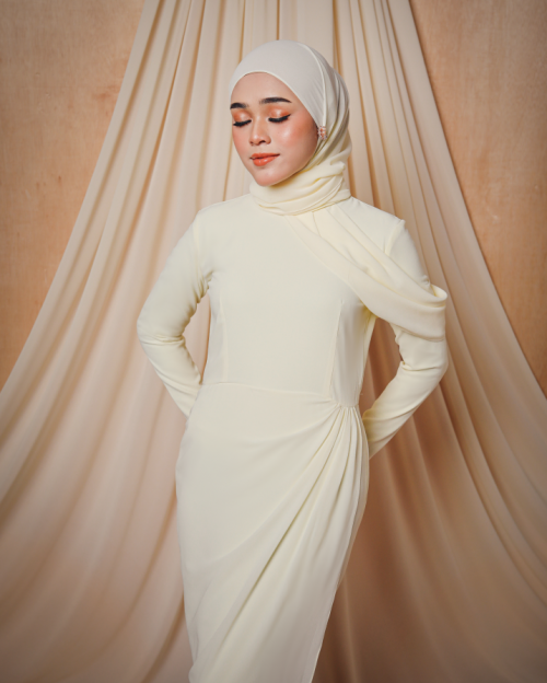 SABRINA DRESS IN SOFT YELLOW