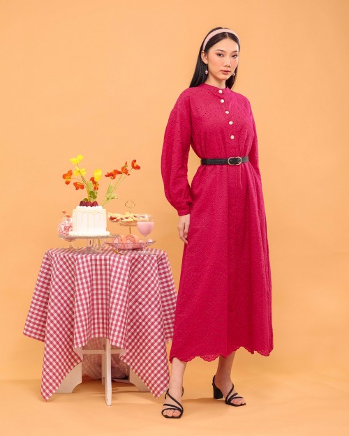 HANNA DRESS IN HOT PINK