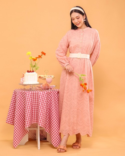 HANNA DRESS IN PEACH