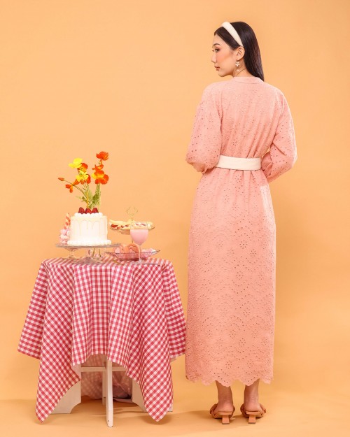 HANNA DRESS IN PEACH