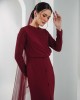 NET VEIL IN  MAROON