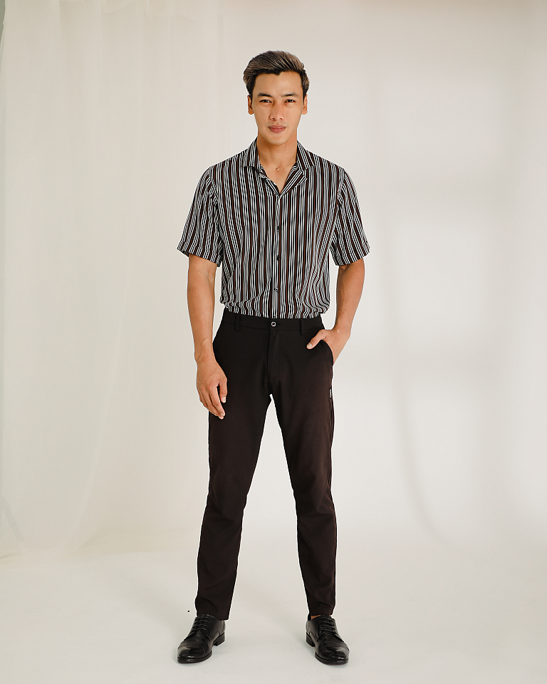 RADEN SHIRT IN BROWN BLACK